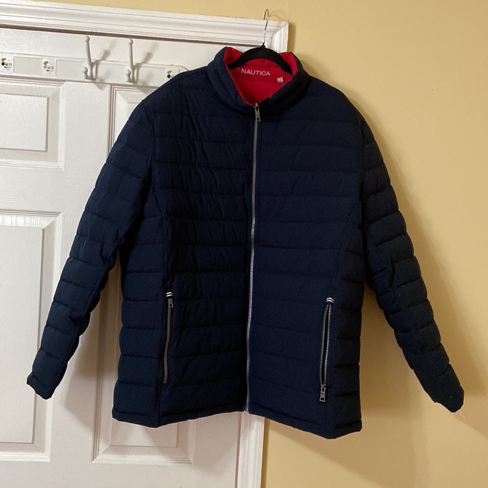 Nautica Reversible Puffer Navy/Red
